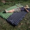 Inflatable sleeping pad with built-in foot pump Blue - Image 6