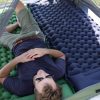Inflatable sleeping pad with built-in foot pump Blue - Image 3