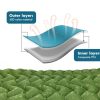 Inflatable sleeping pad with built-in foot pump Blue - Image 5