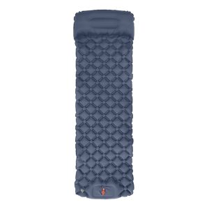 Inflatable sleeping pad with built-in foot pump Blue